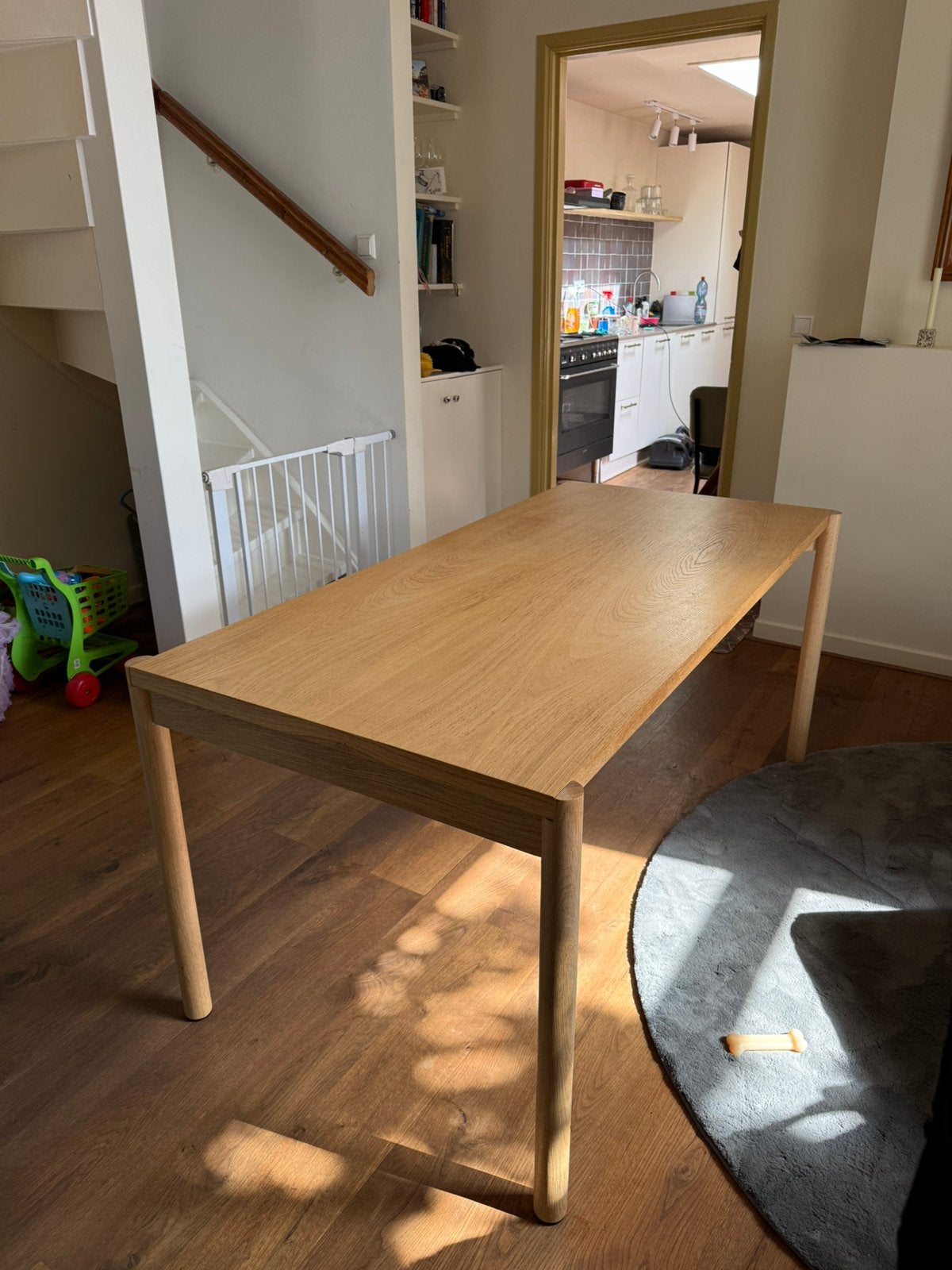 Noo.ma eettafel eiken, Ophalen, Eikenhout, 50 tot 100 cm, Zo goed als nieuw