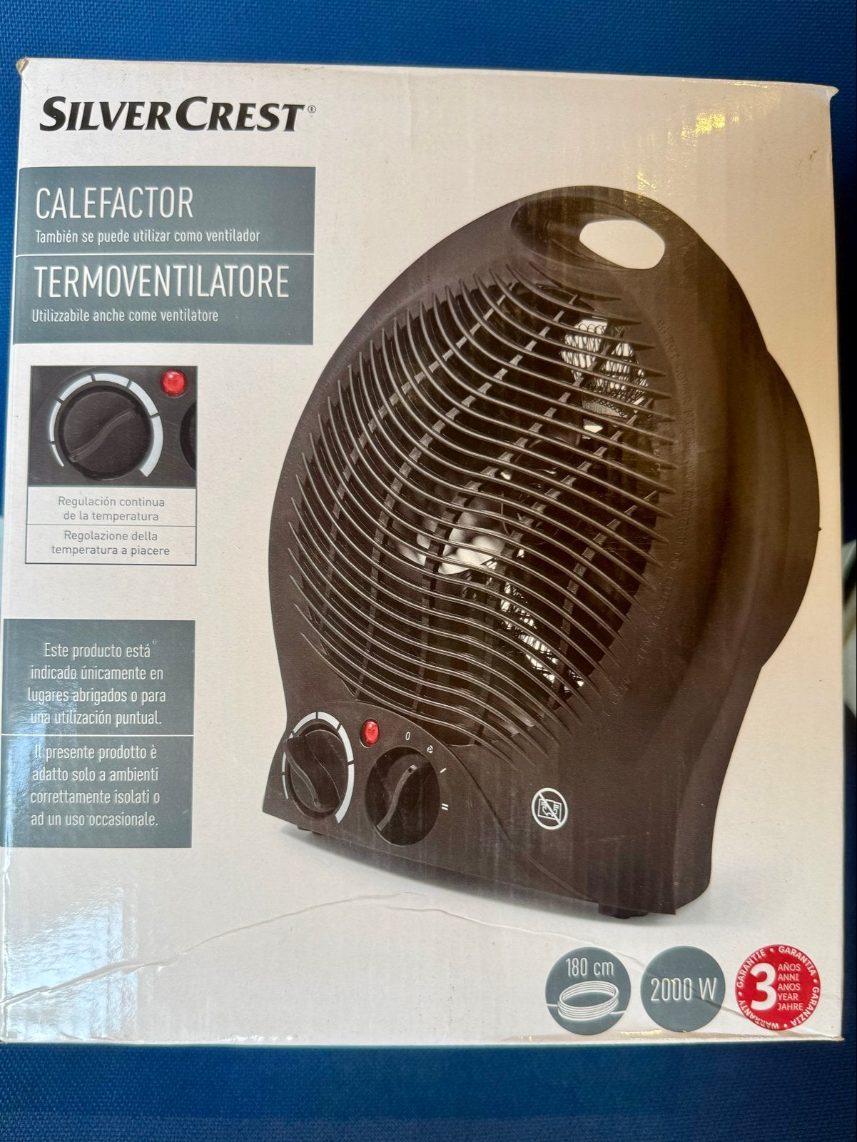 SilverCrest Calefactor Termoventilatore 2000W - Nieuw in doo, Ophalen of Verzenden, Nieuw, Overige