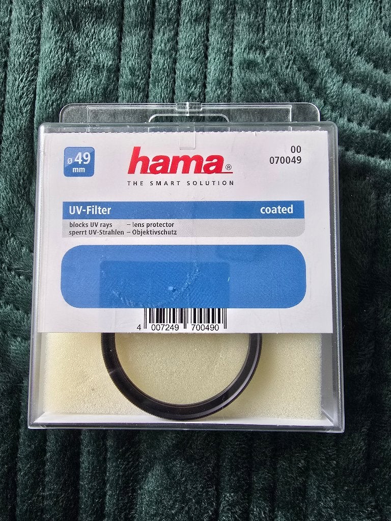 Hama UV Filter 49mm – als nieuw, Minder dan 50 mm, Ophalen of Verzenden, Hama, Nieuw