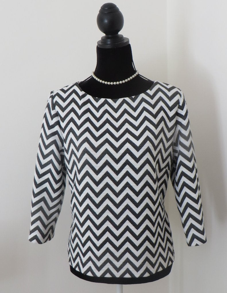 SISSY-BOY I Leuke 'ZigZag' Top I Maat 42 I Zwart/Wit, Kleding | Dames, Overige kleuren, Maat 42/44 (L), Sissy-Boy, Ophalen of Verzenden
