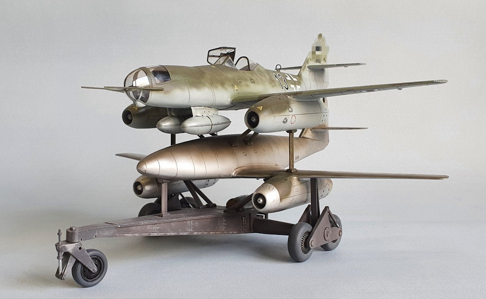Gebouwd: Dragon en HobbyBoss 1/48 Mistel 4 Me-262, Hobby en Vrije tijd, Modelbouw | Vliegtuigen en Helikopters, Gebruikt, Groter dan 1:72
