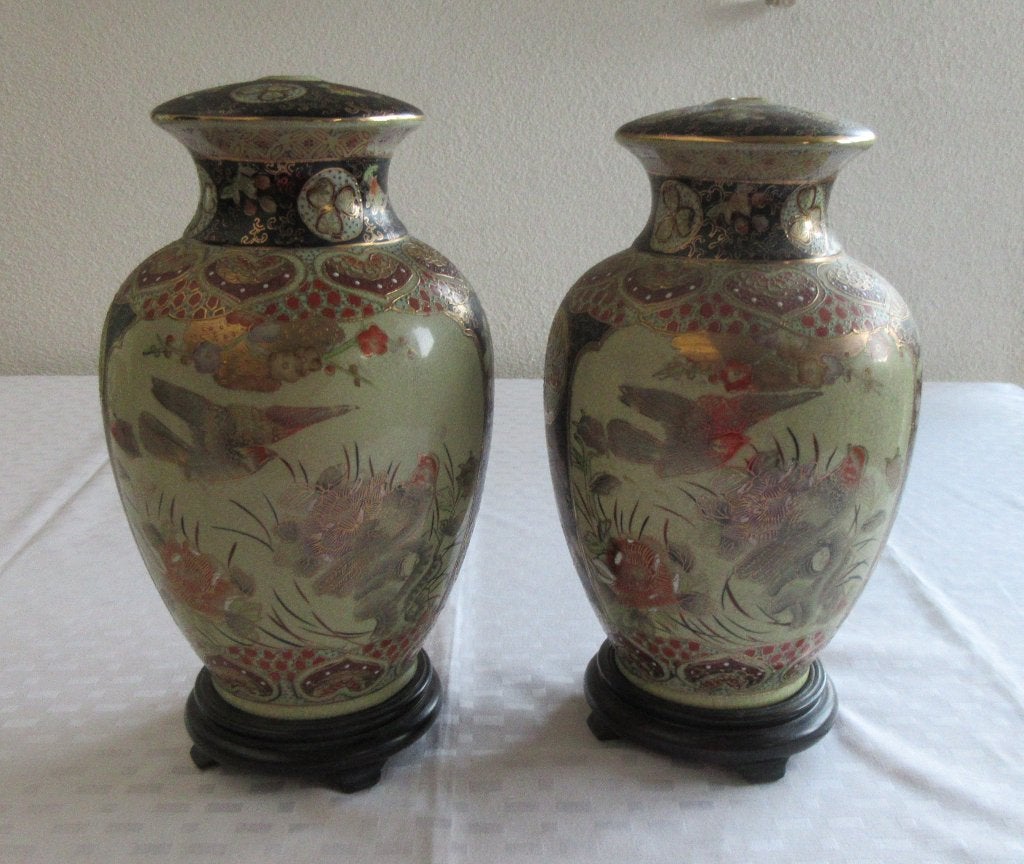 2 Chinese lampenvoeten Satsuma, Ophalen of Verzenden
