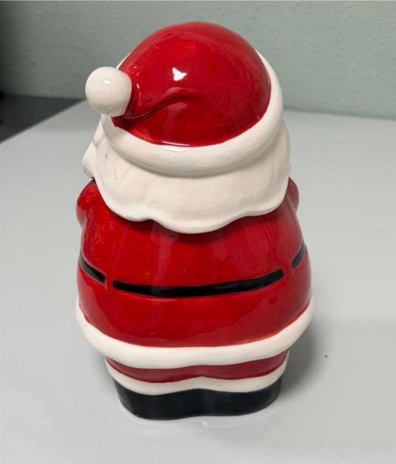Kerstman Koekjespot Keramiek 25 cm met Deksel kerst Kerstmis, Diversen, P, P, P, Ophalen of Verzenden