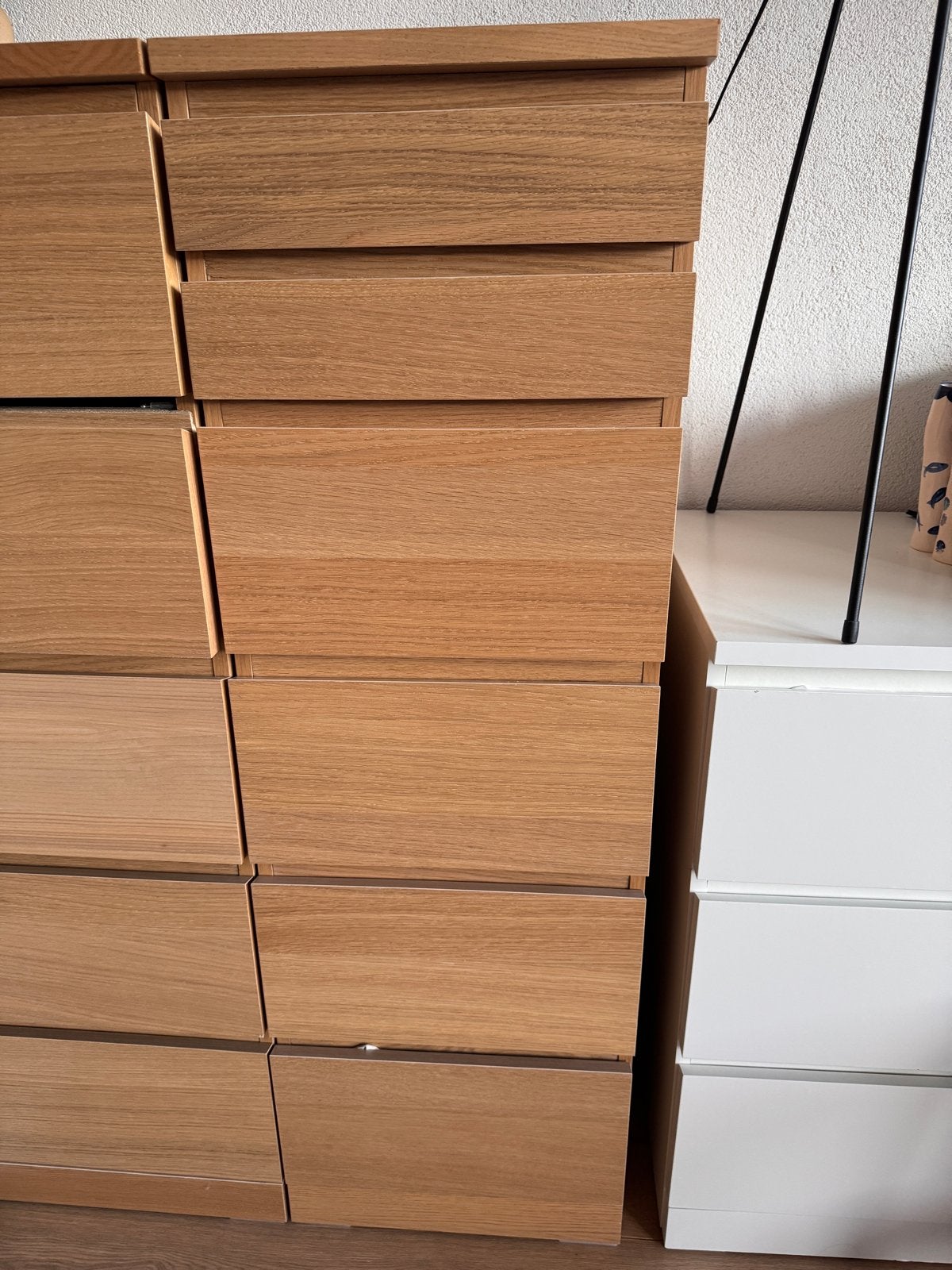 Malm chest of 6 drawers and mirror glass, Huis en Inrichting, Kasten | Ladekasten, Ophalen, Gebruikt, 5 laden of meer, 100 tot 150 cm