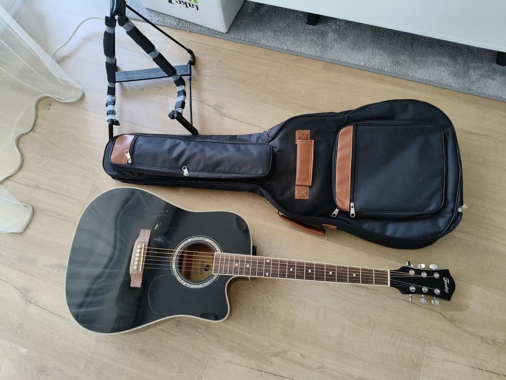 Fazley country elektrische gitaar met accessoires, Ophalen of Verzenden, Gebruikt, Western- of Steelstringgitaar, Met koffer