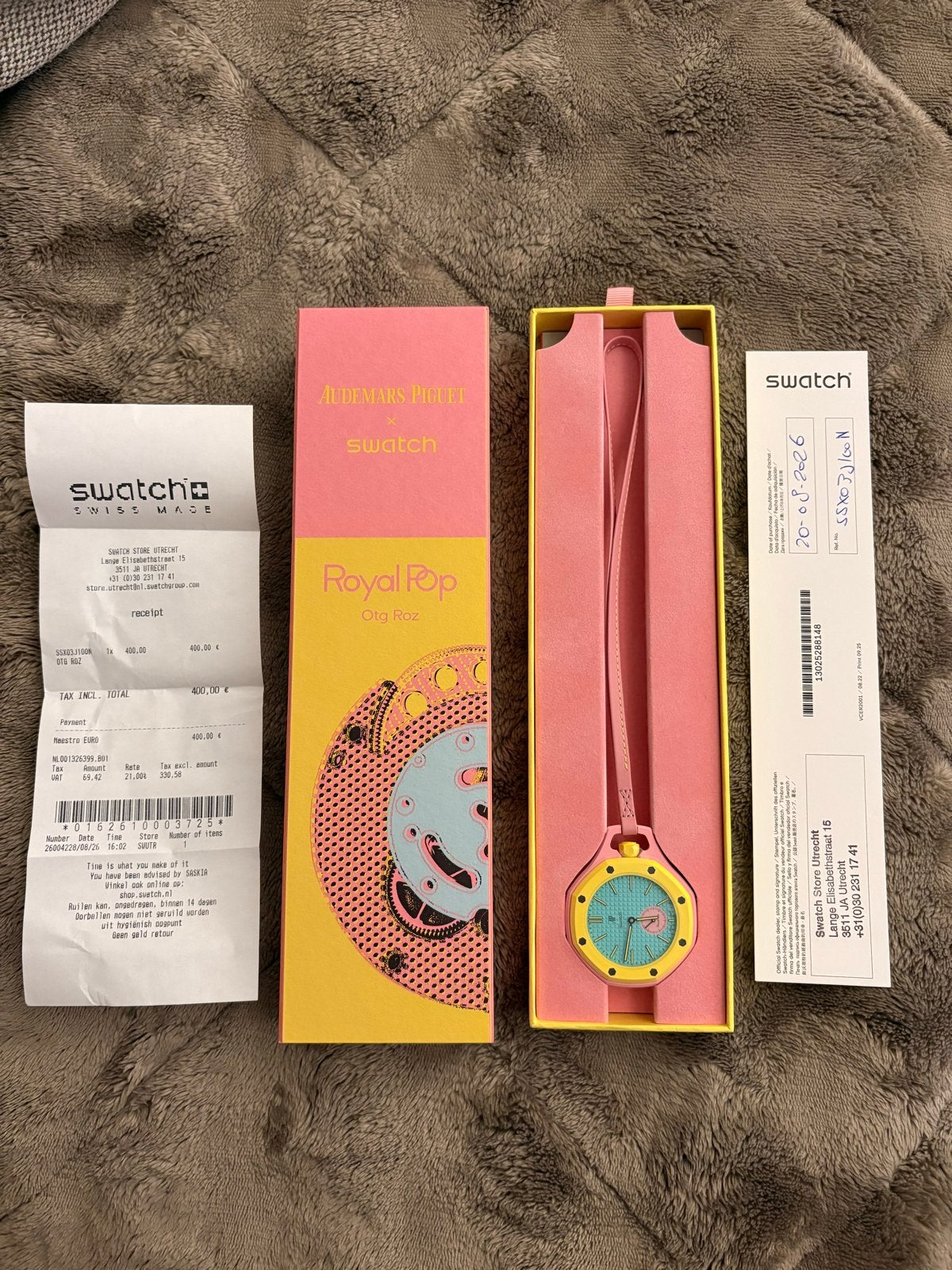Swatch x Audemars Piguet Royal Pop Horloge, Swatch, Nieuw, Ophalen of Verzenden, Kunststof