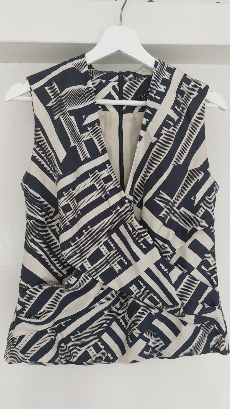 Pauw Amsterdam zijden mouwloze top met print, maat 38/40 (M), Kleding | Dames, Maat 38/40 (M), Zwart, Ophalen of Verzenden, Zo goed als nieuw
