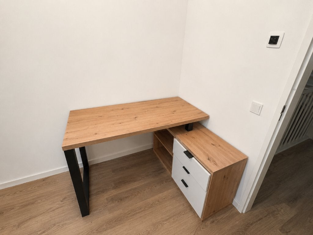 Hoekbureau, Huis en Inrichting, Ophalen, 135 cm, Hoekbureau, Bruin