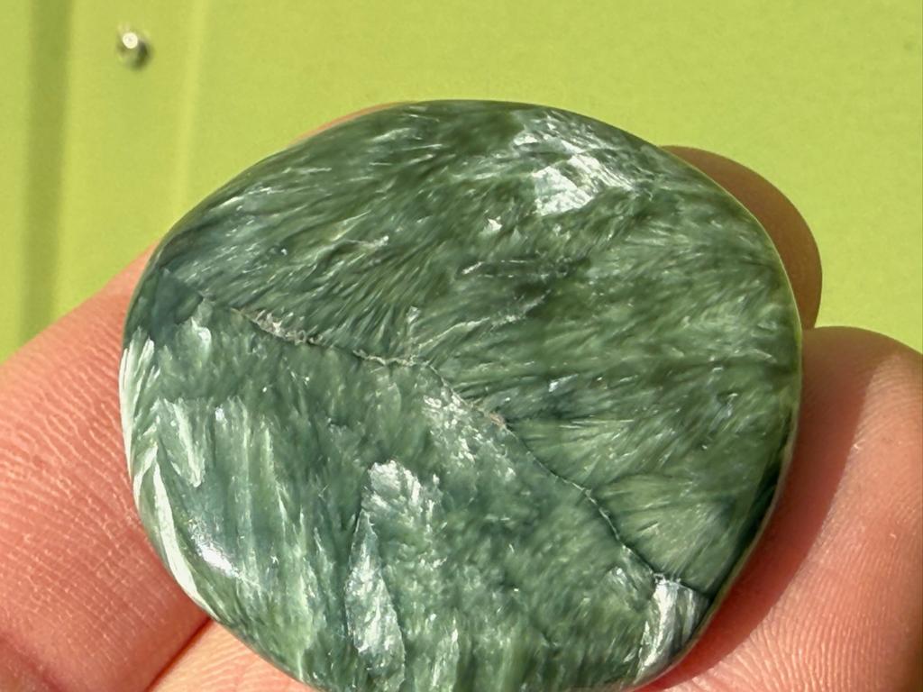 Serafiniet handsteen palmsteen mineralen RR, Ophalen of Verzenden, Mineraal