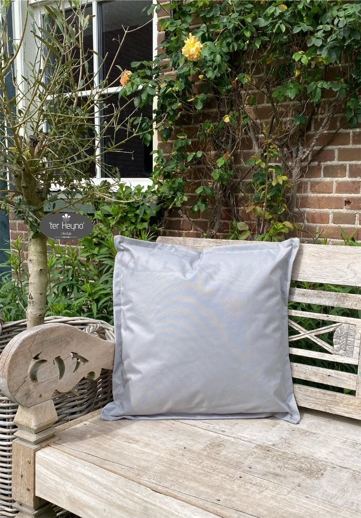 Tuinkussen outdoor grijs tuin kussen stoer sober landelijk, Tuin en Terras, Verzenden, Nieuw