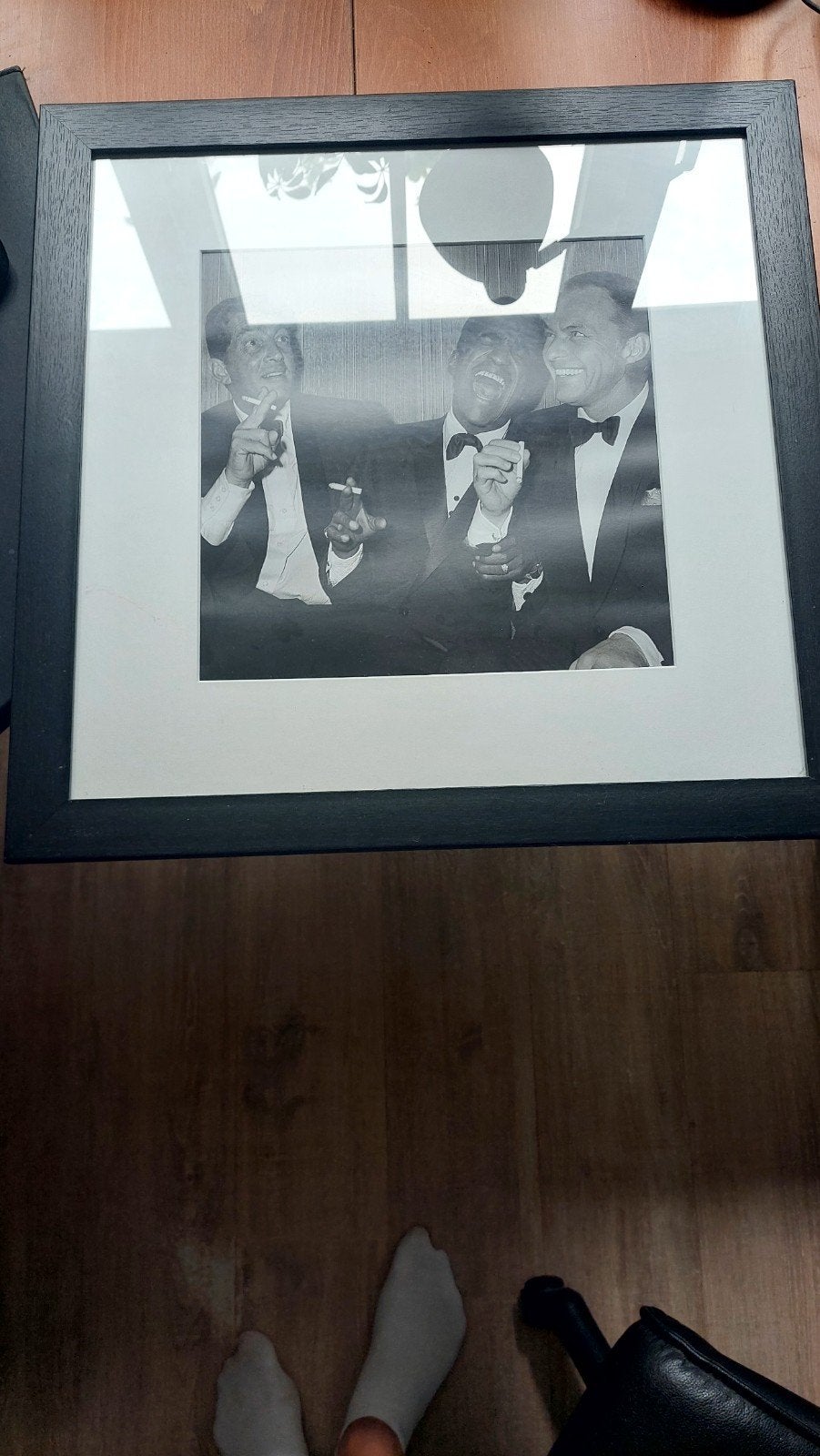 Ingelijste foto van the rat pack, Antiek en Kunst, Ophalen, Foto, Fotografie, Ingelijst