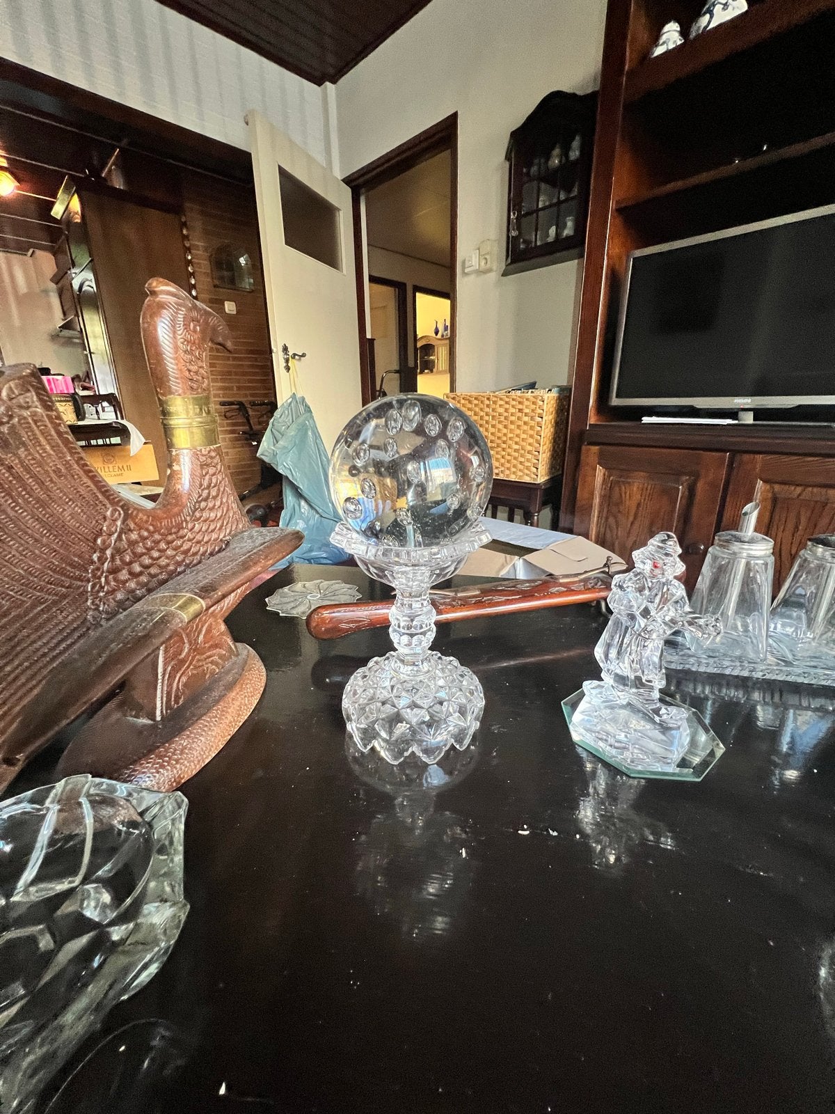 Diverse kristallen decoratie en servies, Antiek en Kunst, Antiek | Glas en Kristal, Ophalen of Verzenden