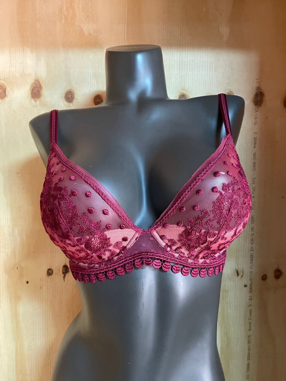 Maison lejaby bh 70b - 75b - 75c - 80c - 70d demi baiser, Verzenden, Rood, BH