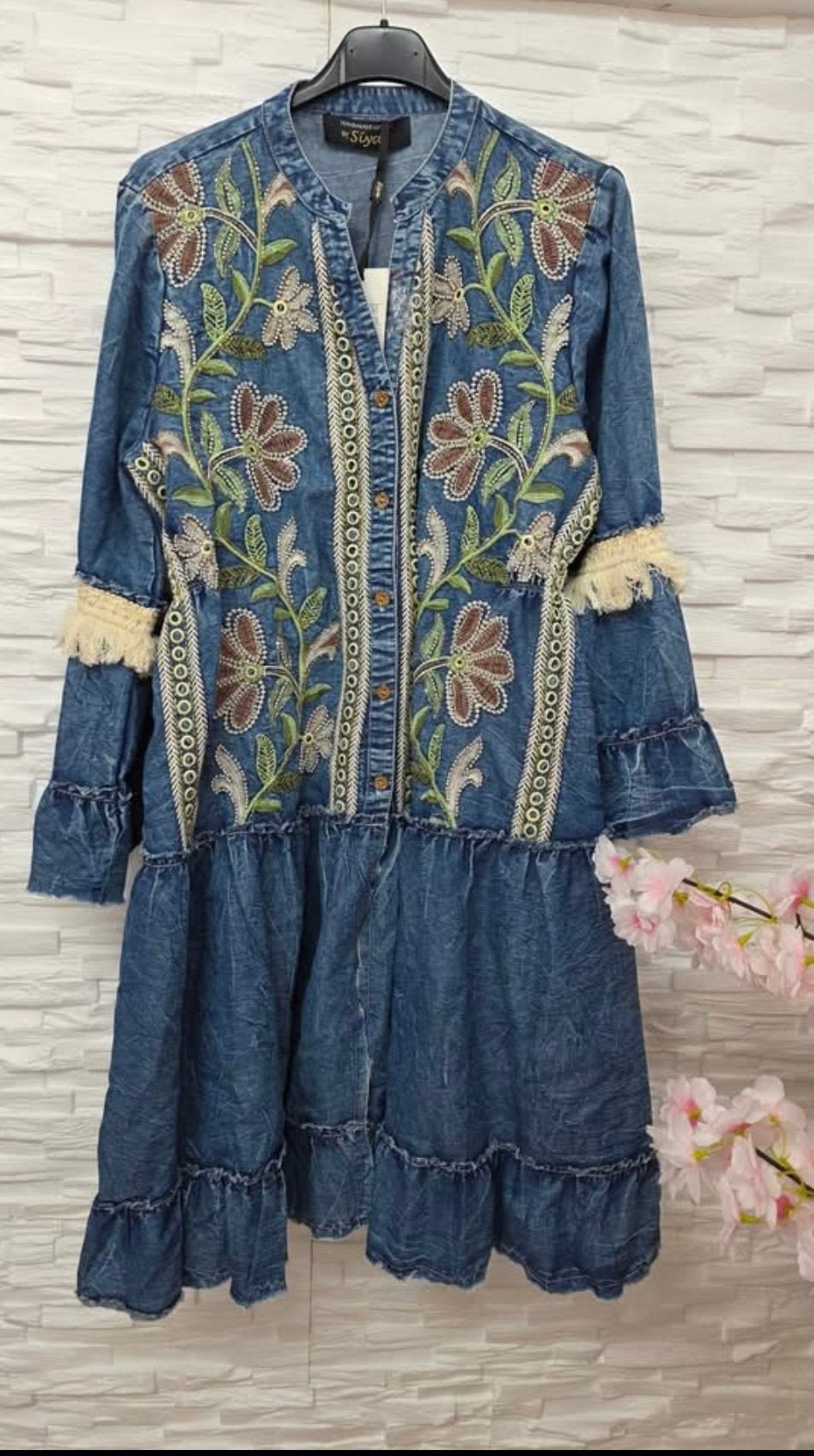 Nieuw! Super mooi, apart ibiza style jeans tuniek mt 40/44, Kleding | Dames, Ophalen of Verzenden, Nieuw, Maat 42/44 (L), Blauw