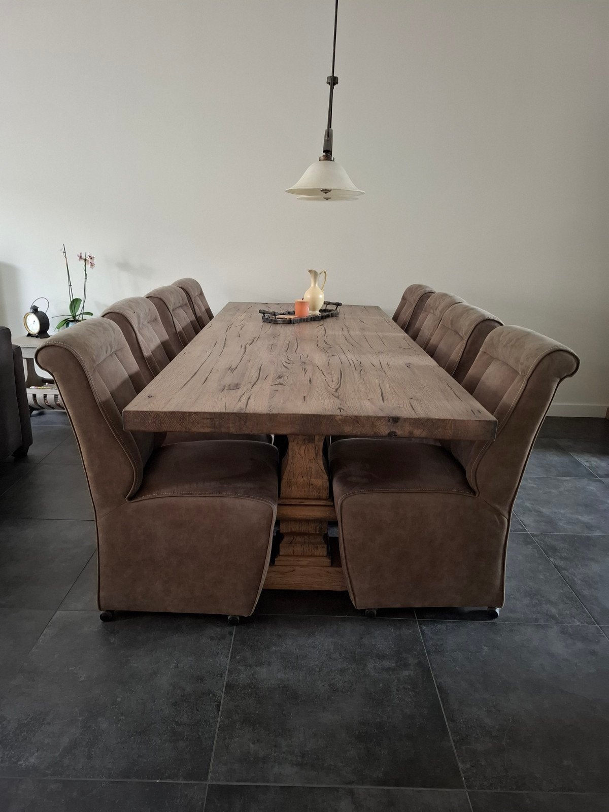 Robuuste Kloostertafel 240x102 cm - Zware Kwaliteit, Ophalen, Gebruikt, 100 tot 150 cm, 200 cm of meer