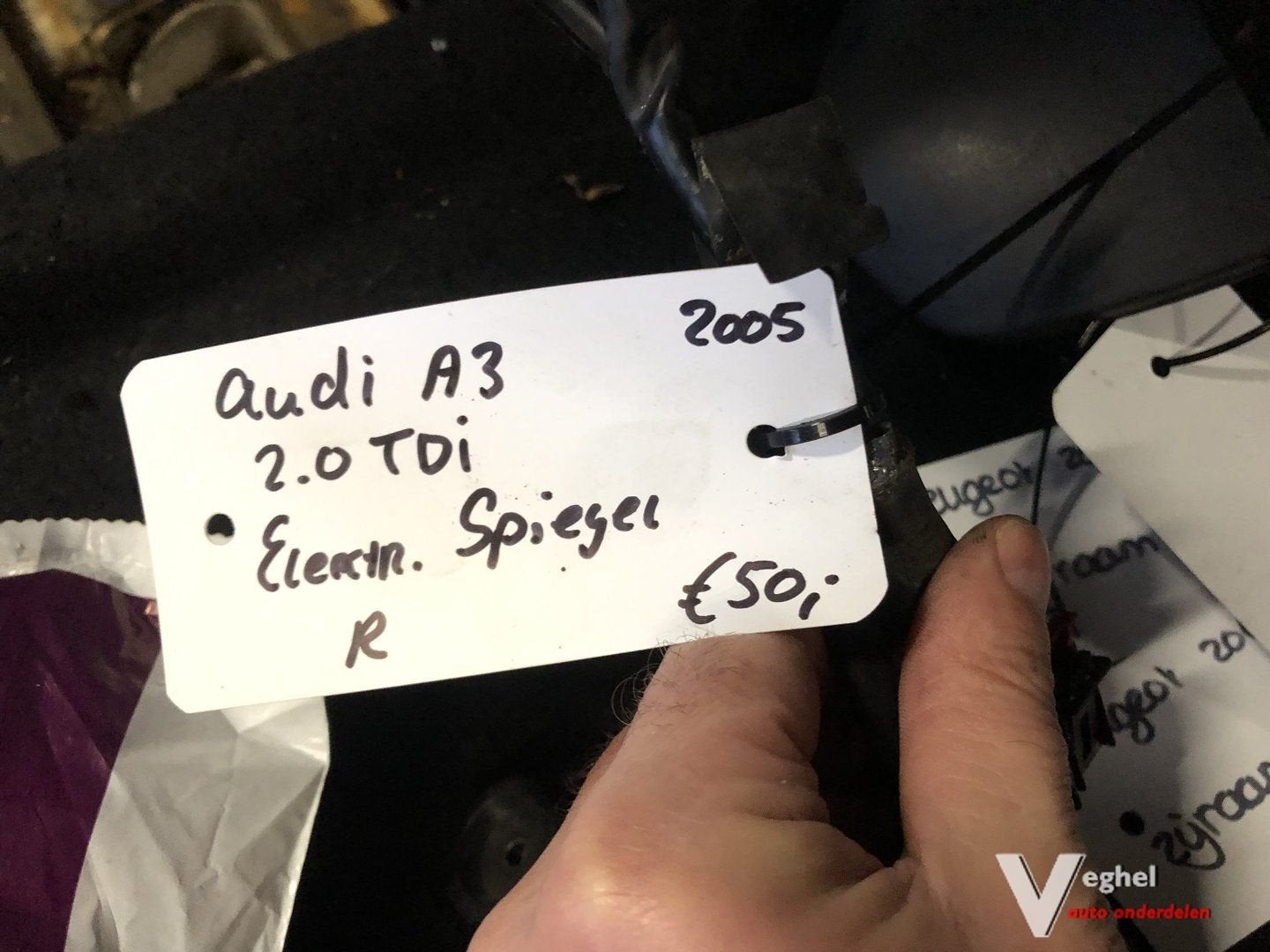 Audi A3  2005  Elektr. buitenspiegel met knipperlicht  Recht, Gebruikt, -, -, Ophalen of Verzenden