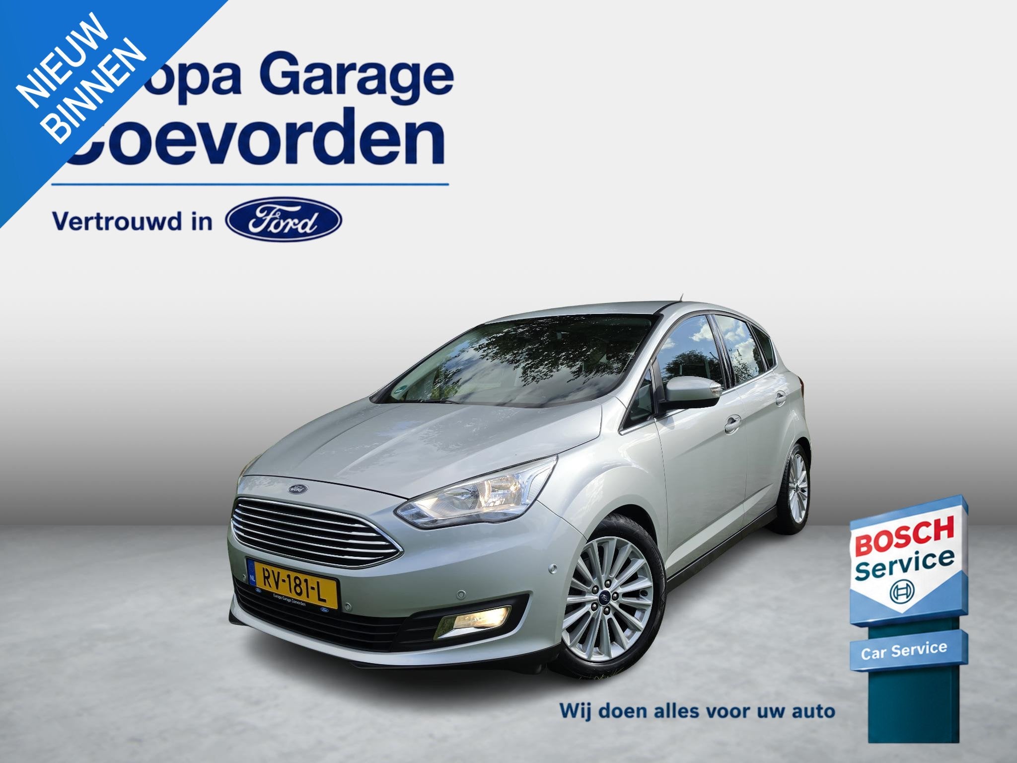 Ford C-Max 1.0 EB 125PK Titanium | ADV. TECH PACK | CLIMA |, Voorwielaandrijving, Gebruikt, Euro 6, Automatische klimaatregeling