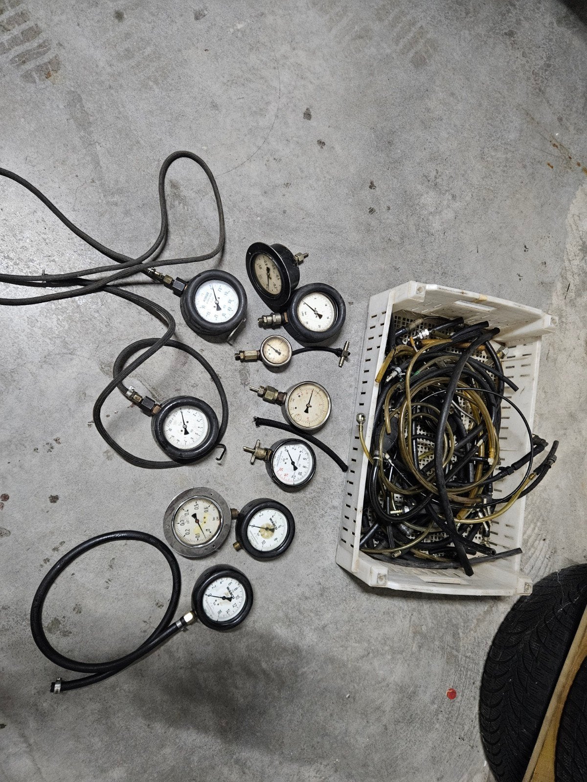 Diverse drukmeter set voor oldtimer restauratie, Ophalen of Verzenden, Gebruikt