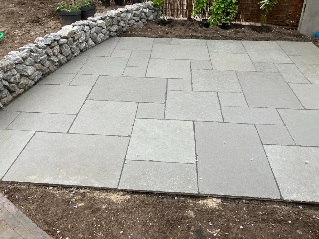 Tandoor Blue Castle Stone Romaans Verband. 4,5m2 natuursteen, Tuin en Terras, Tegels en Klinkers, Ophalen, Nieuw, Terrastegels