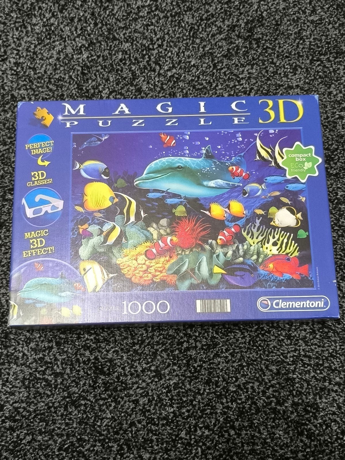 Clementoni Magic 3D Puzzel Dolfijn 1000 stukjes, Ophalen of Verzenden, 500 t/m 1500 stukjes, Gebruikt, Legpuzzel