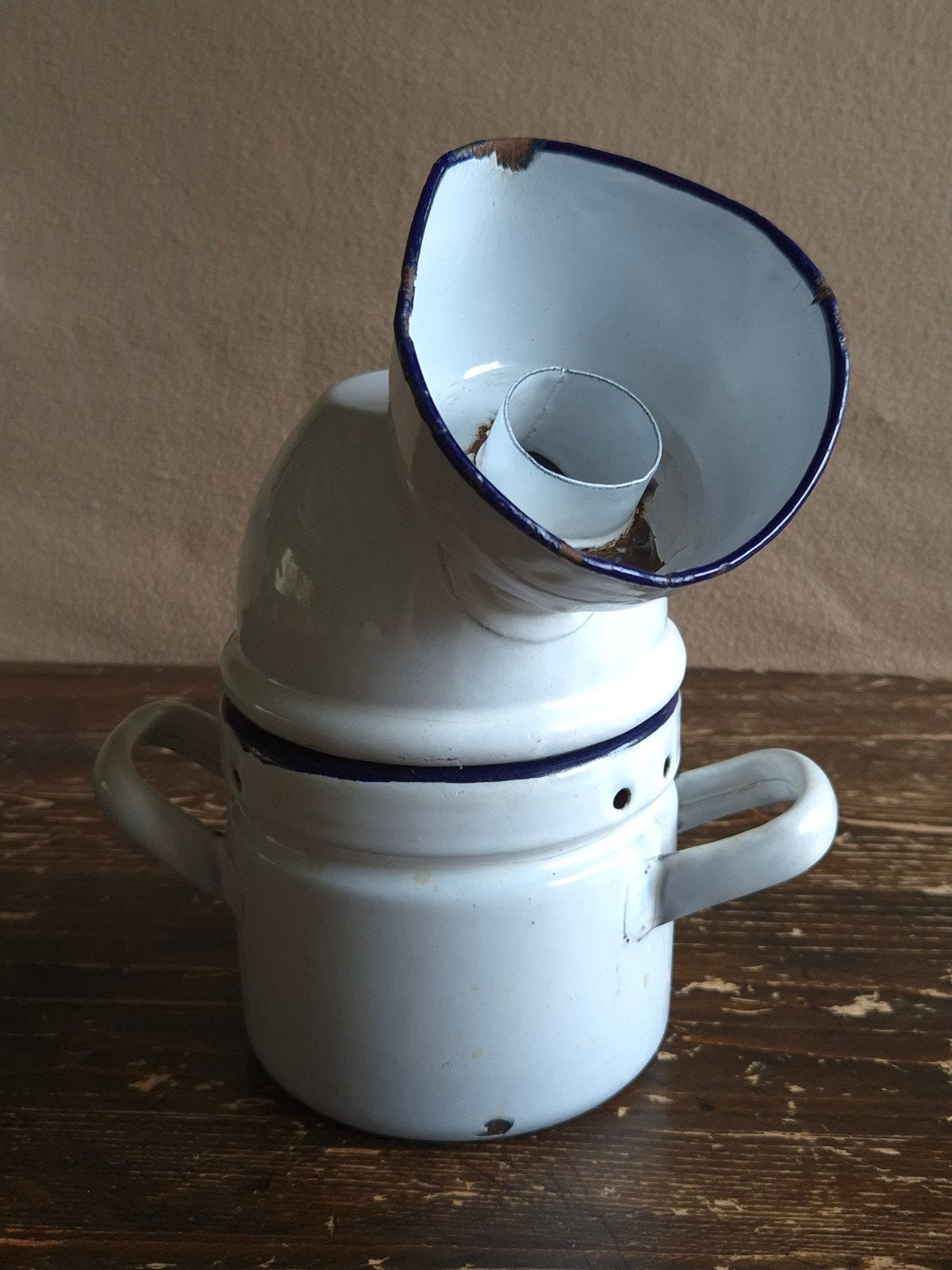 Vintage emaille inhalator, Antiek en Kunst, Ophalen of Verzenden