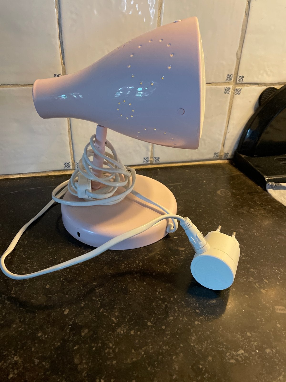 IKEA Snoïg Roze Tafellamp met Schakelaar en Lamp, Met schakelaar, Gebruikt, Kinderlamp, Ophalen of Verzenden