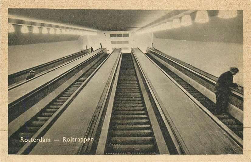 377-607-023 Rotterdam Roltrappen Maastunnel, Verzamelen, Verzenden, Voor 1920, Zuid-Holland