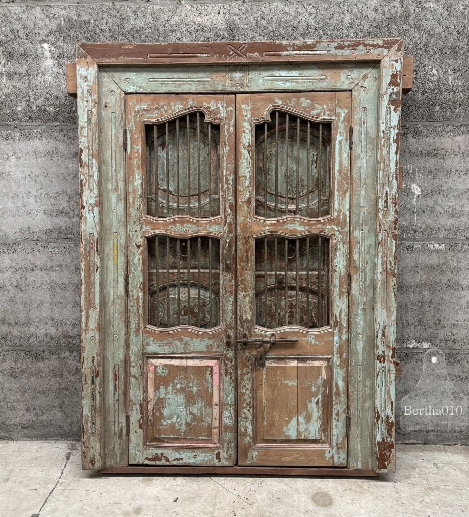 Prachtige grote antieke oude Oosterse poort Indiase deur, Ophalen, Oosters, Hout, Decoratieobject
