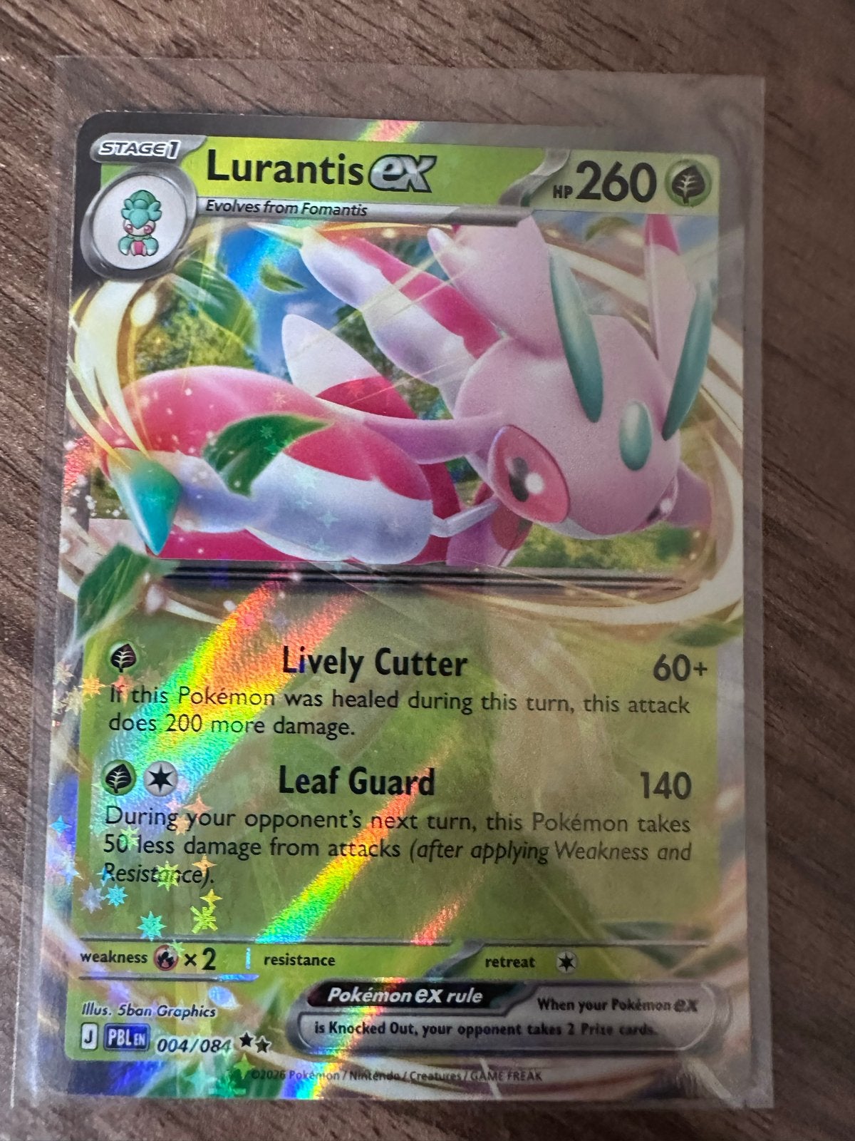Lurantis EX 004/084 Pokémon Kaart, Hobby en Vrije tijd, Verzamelkaartspellen | Pokémon, Ophalen of Verzenden, Zo goed als nieuw