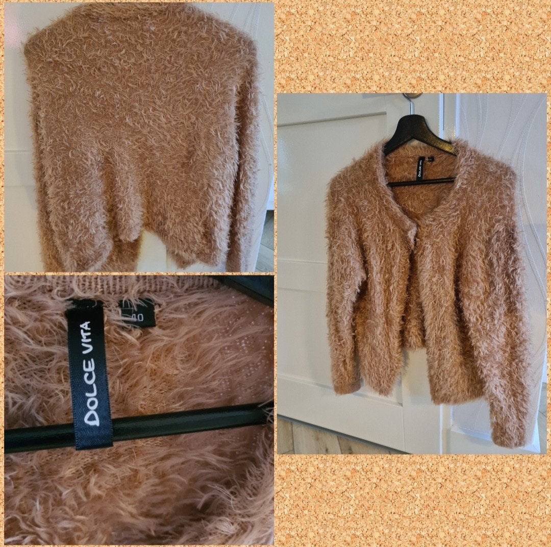 Dolce Vita pluizig vestje maat 40, Maat 38/40 (M), Beige, Ophalen of Verzenden, Zo goed als nieuw