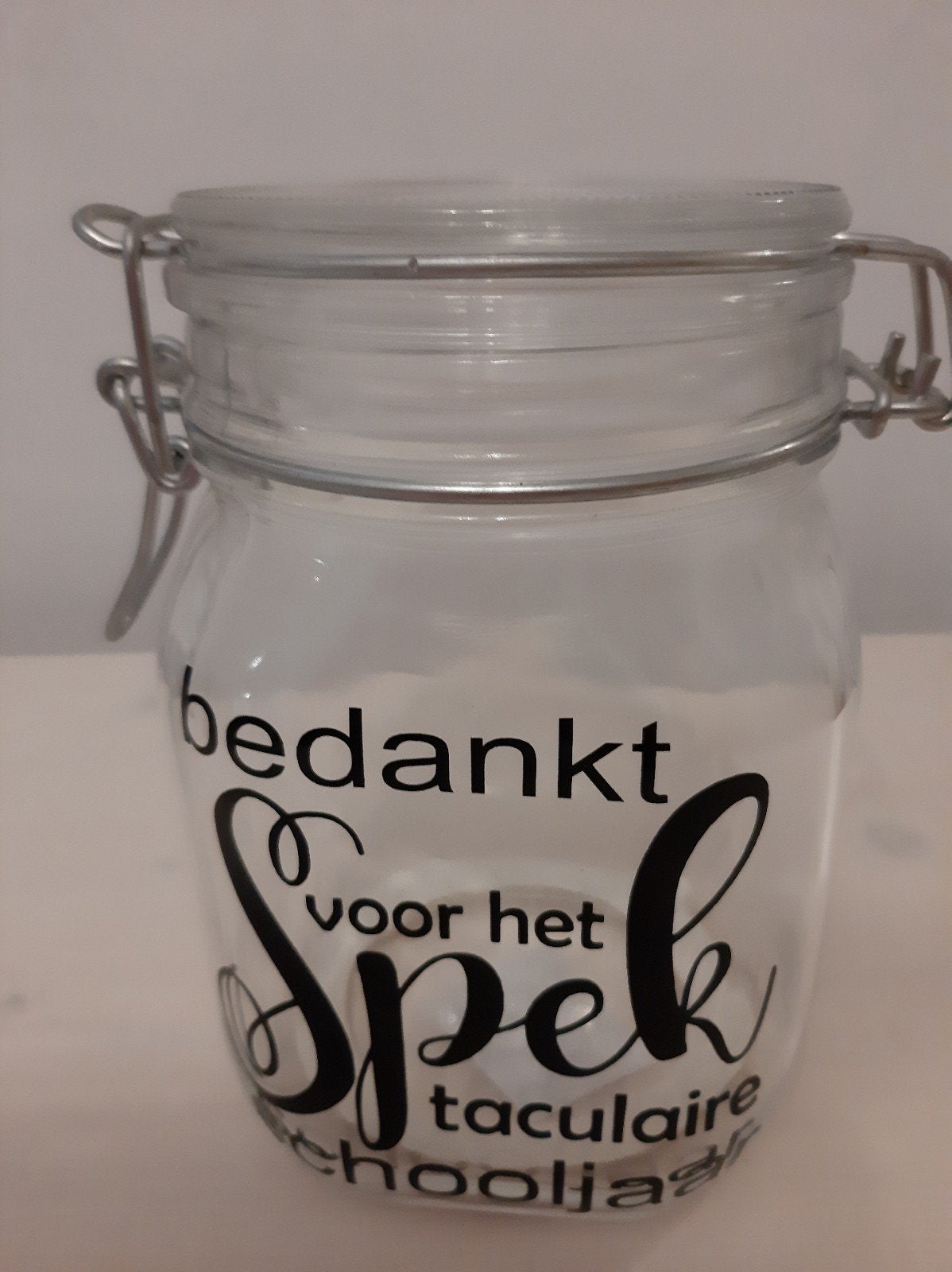 bedankt voor het spectaculaire schooljaar spek pot, Ophalen