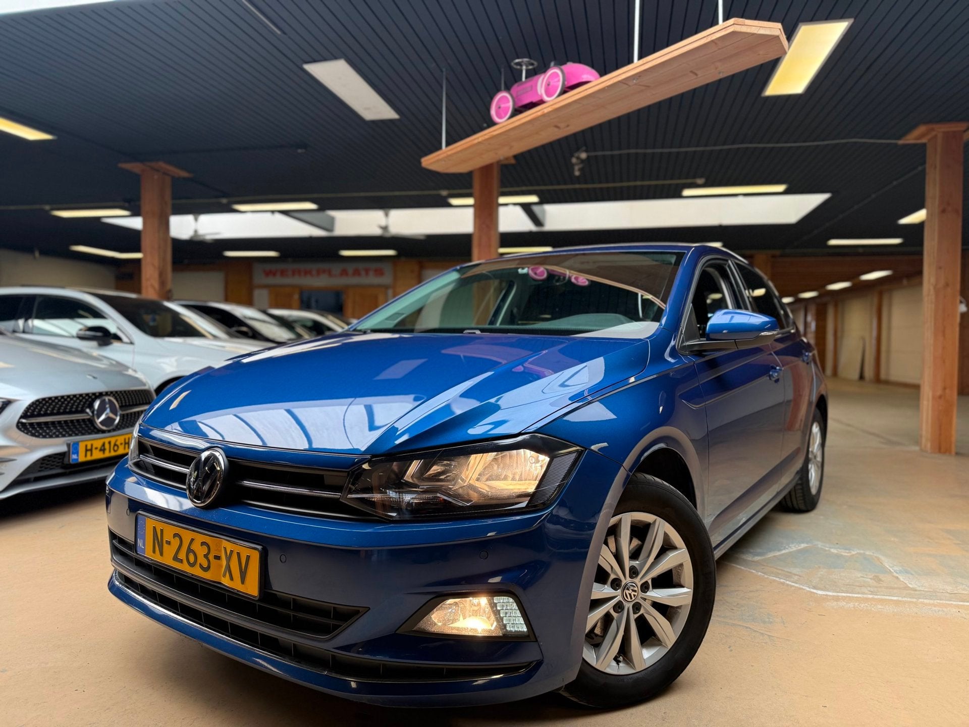 Volkswagen Polo 1.0 TSI DSG Highline Keyless Virtual Carplay, Auto's, Gebruikt, Euro 6, Blauw, 116 pk