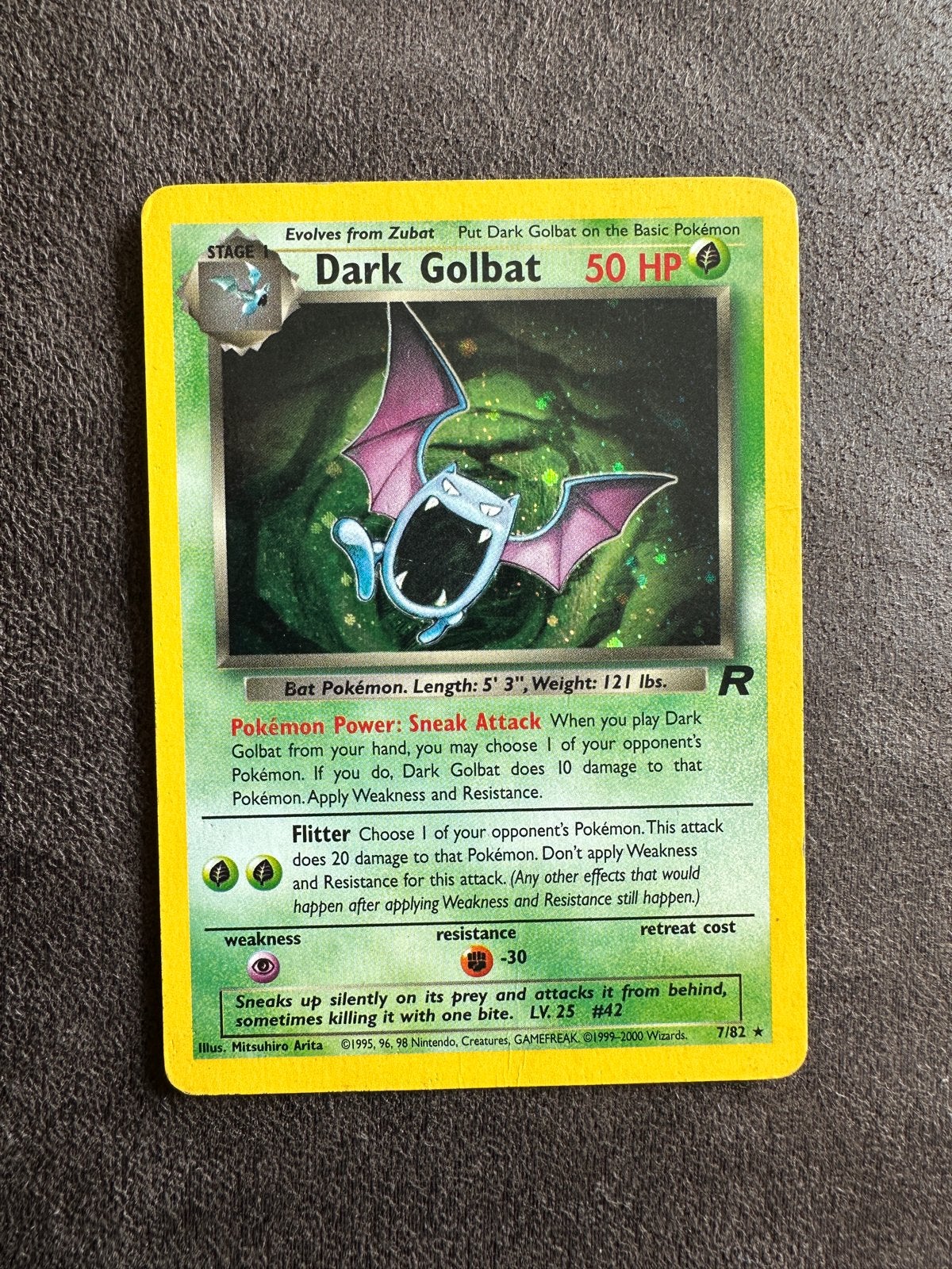 Dark Golbat 7/82 Team Rocket Pokémon Kaart, Ophalen of Verzenden, Gebruikt, Losse kaart