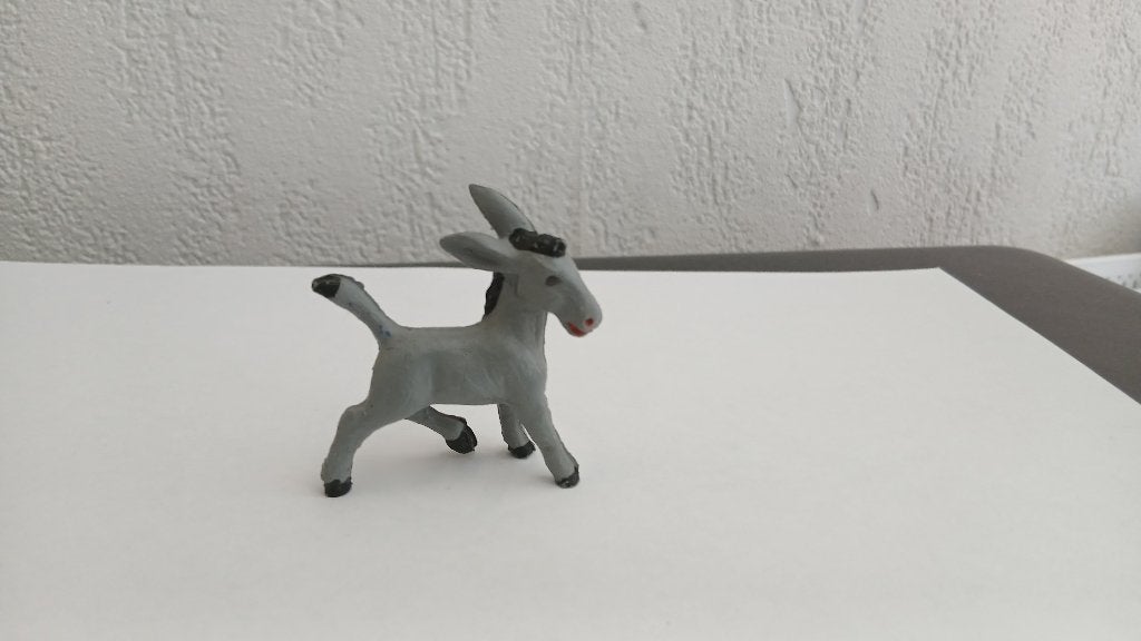Ezeltje, dierfiguur (geen Schleich) 5 cm, Verzenden, Gebruikt, Boerderijdier, Beeldje of Figuurtje
