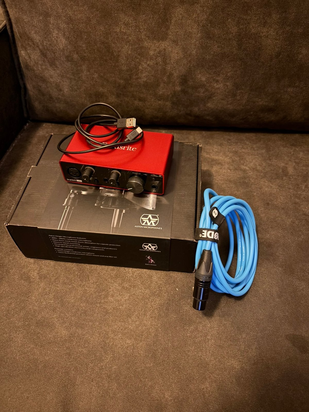 Focusrite solo 3rd gen + Aston Origin Black Bundle, Ophalen, Gebruikt, Studiomicrofoon