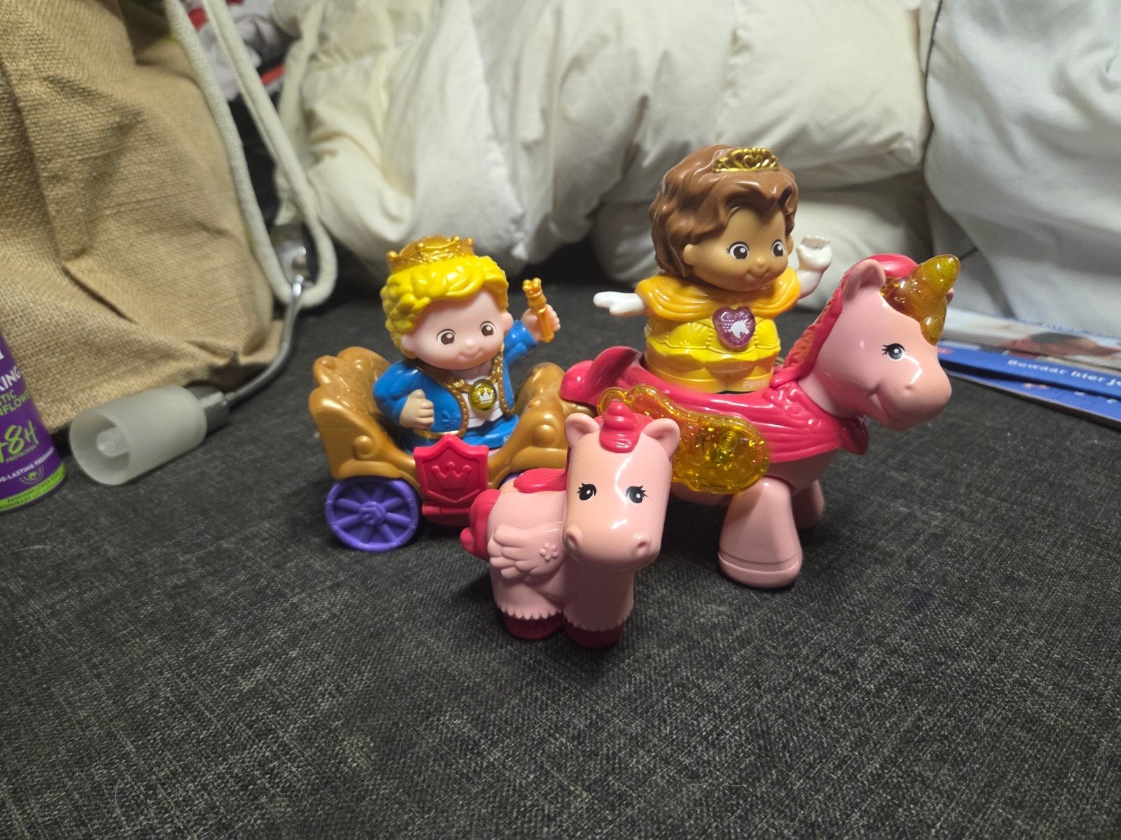 Vtech Vrolijke vriendjes Eenhoorn Koets Speelset, Ophalen of Verzenden, Zo goed als nieuw