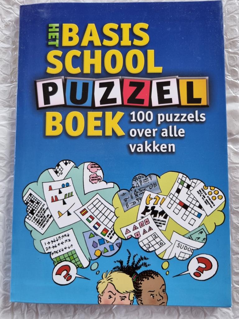 Het basisschool puzzelboek, Verzenden, Zo goed als nieuw, Puzzelboek