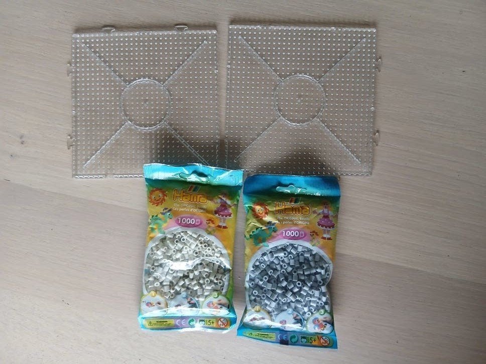 Grote collectie strijkparels met grondplaten, Verzenden, Gebruikt, Knutselen