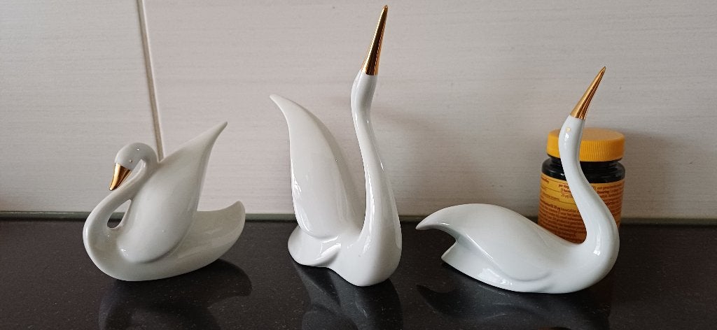 zwanen beeldjes, Verzamelen, Beelden en Beeldjes, Ophalen of Verzenden, Zo goed als nieuw, Dier