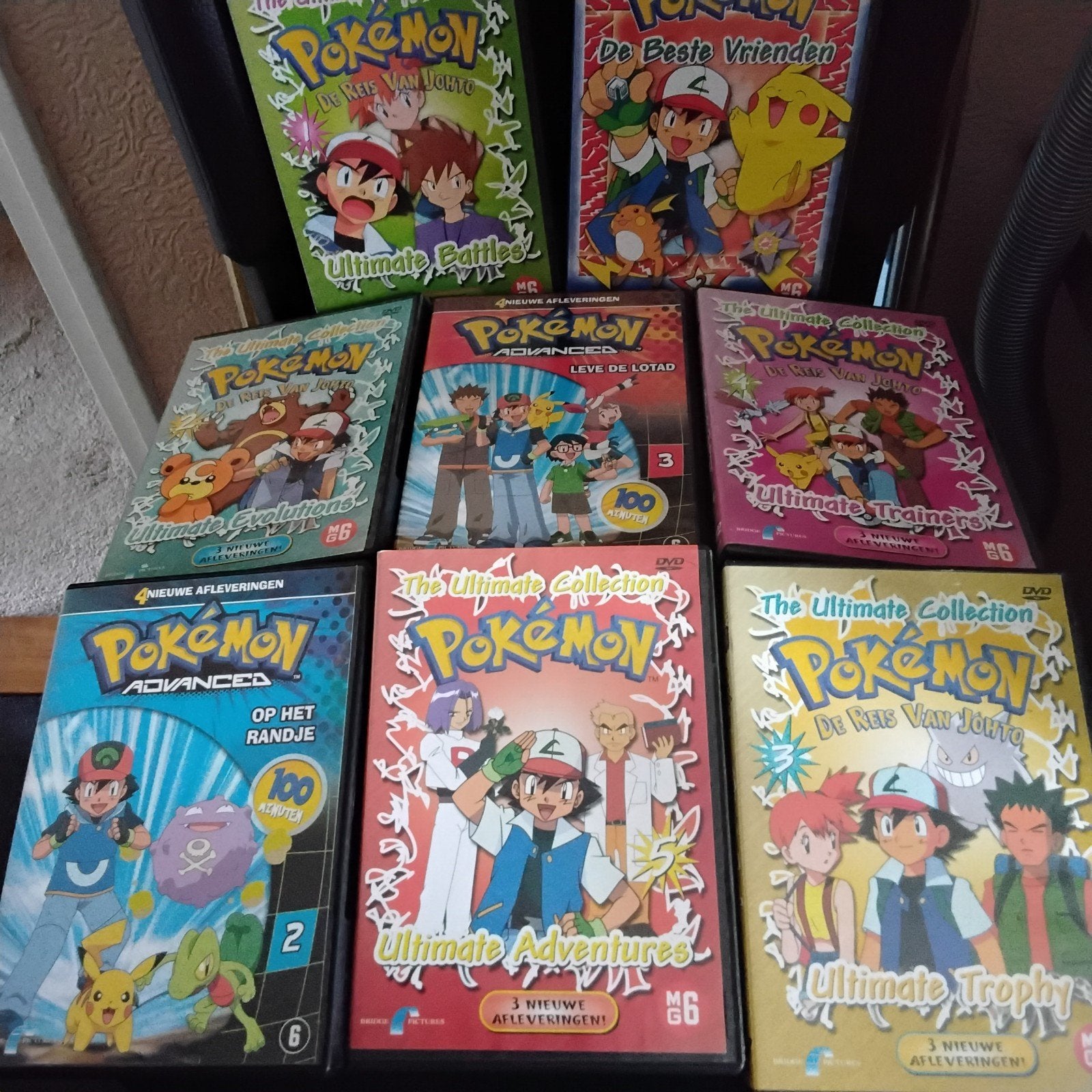 Pokémon DVD Collectie - 9 Verschillende Films/Series, Gebruikt, Tekenfilm, Anime (Japans), Boxset
