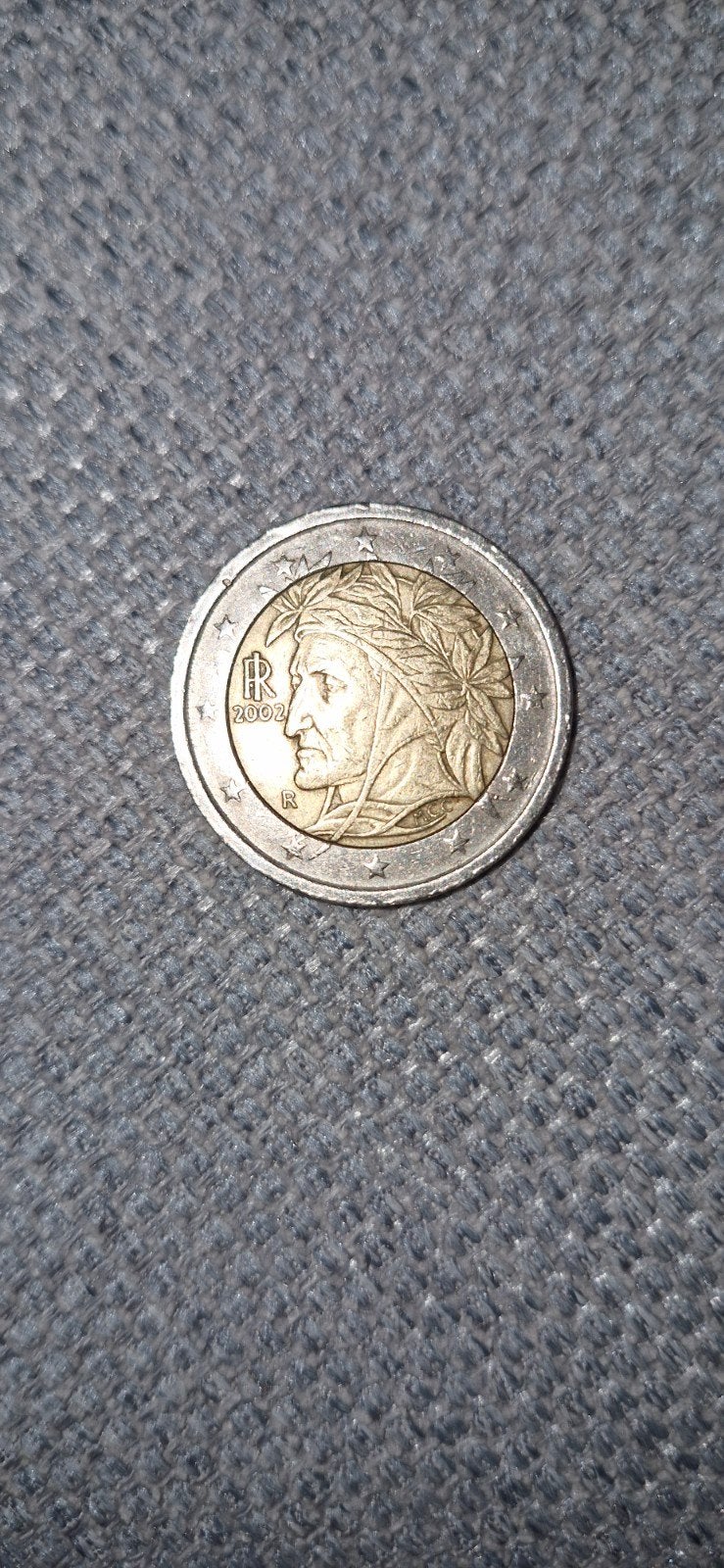 Italiaanse 2 Euro Munt 2002 - Dante Alighieri, Postzegels en Munten, Ophalen of Verzenden, Italië, 2 euro, Losse munt