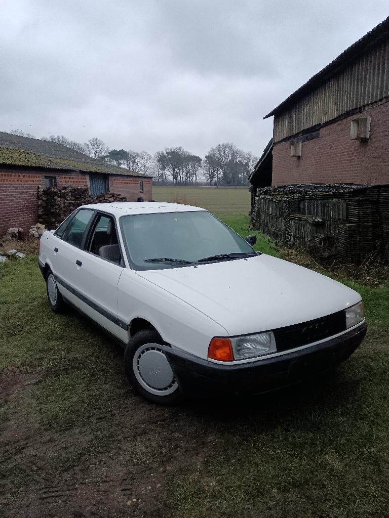 Audi 80 oldtimer 1987 met laswerk Duitse papieren, Auto's, Voorwielaandrijving, Stof, Wit, Handgeschakeld
