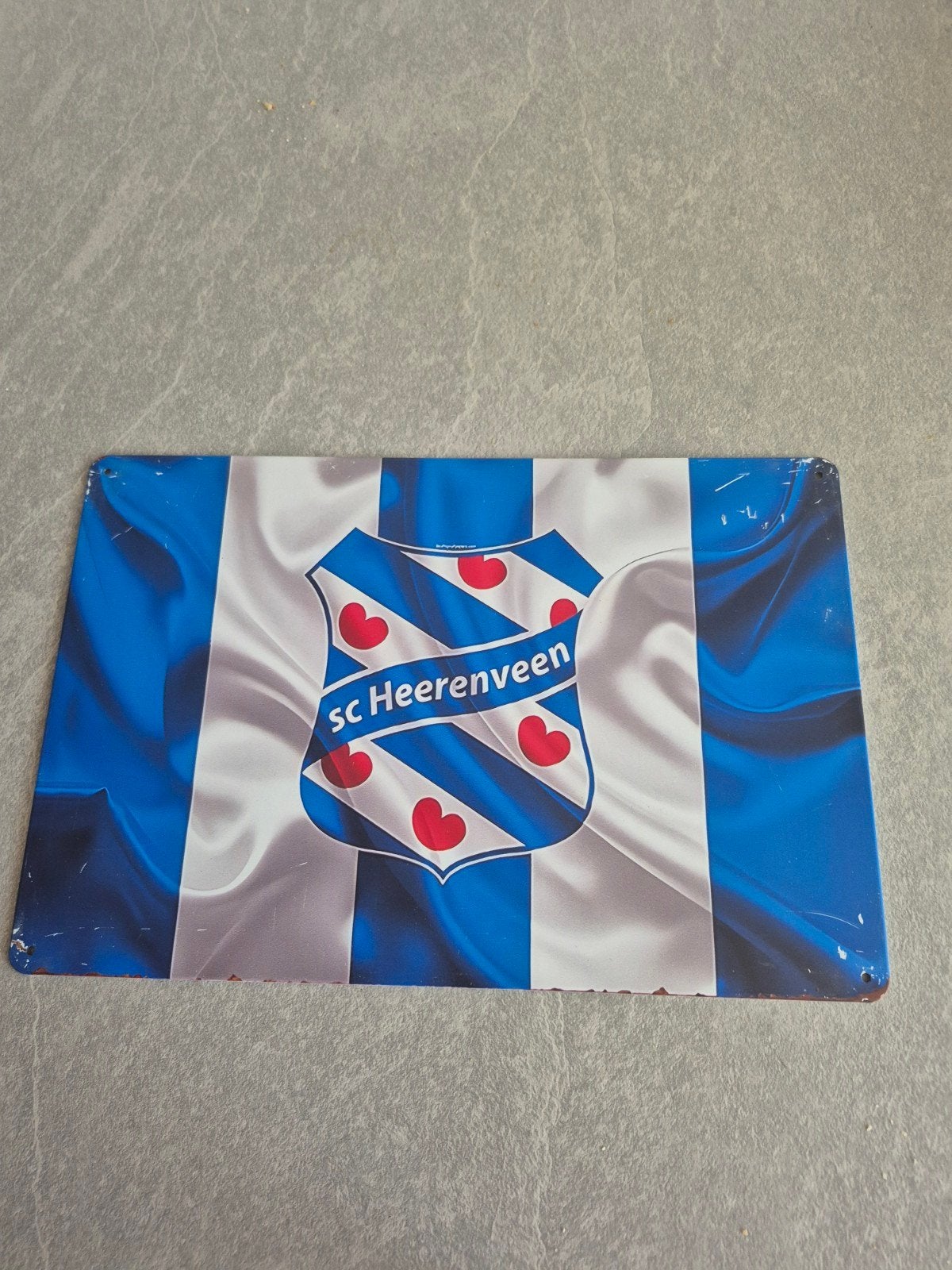 SC Heerenveen metalen wandbord, Verzamelen, Ophalen of Verzenden, Nieuw, Reclamebord