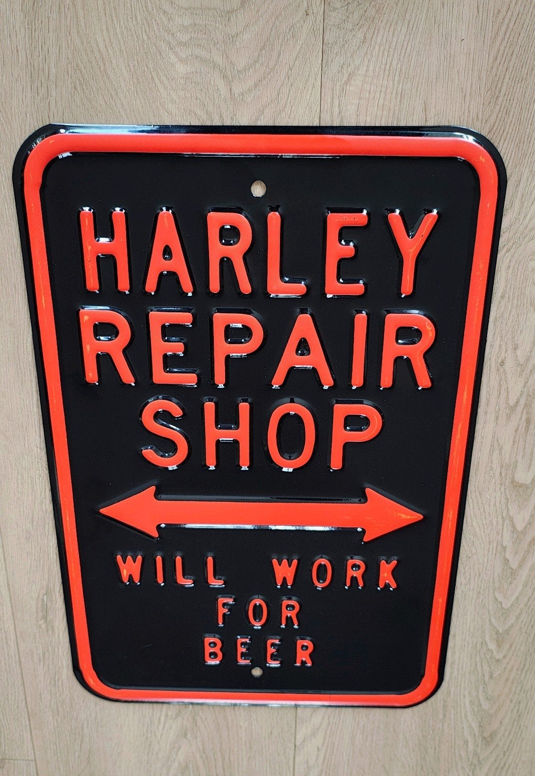 Geëmailleerd Harley bord, Ophalen of Verzenden, Zo goed als nieuw, Reclamebord