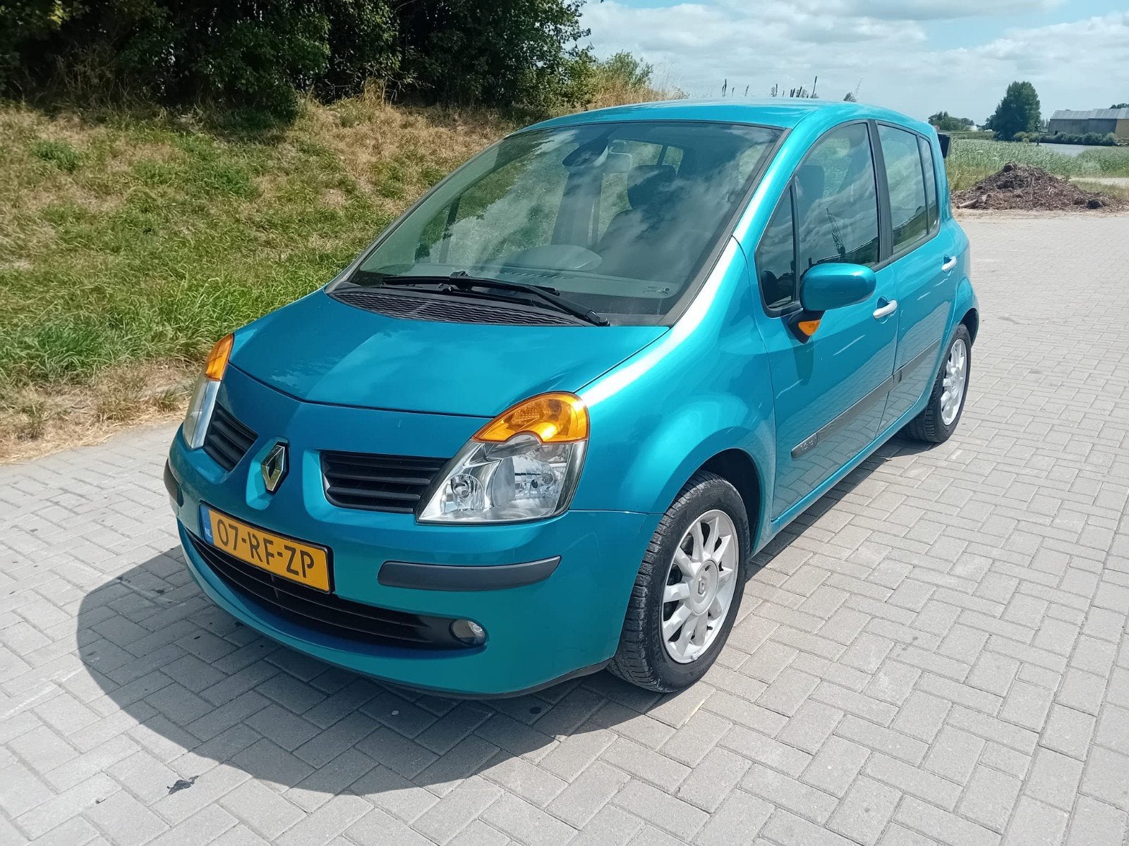 Renault Modus 1.6 AUTOMAAT. Veel opties!!, 4 cilinders, Blauw, Origineel Nederlands, 1180 kg