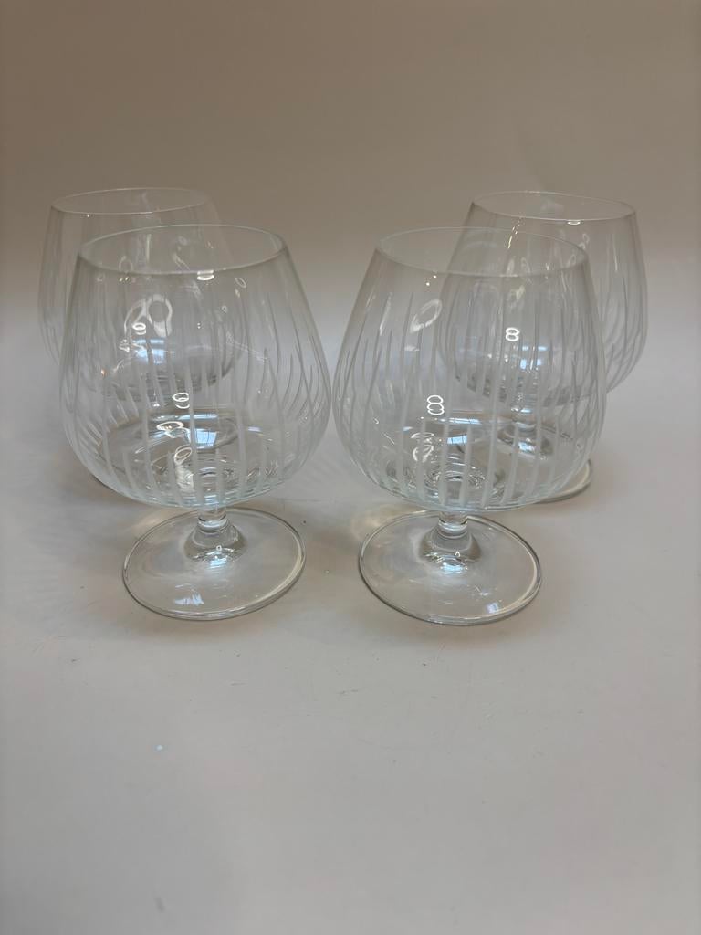 Set van 4 Rosenthal kristallen cognacglazen, Antiek en Kunst, Antiek | Glas en Kristal, Ophalen of Verzenden