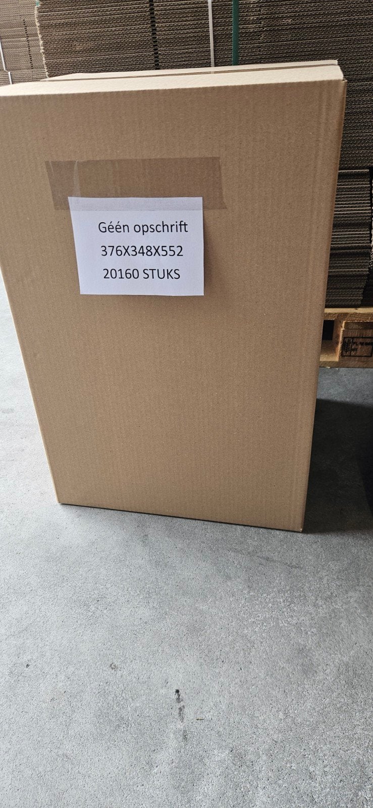 Dozen ,Grote partij 3 maten ,65  EUROPALLETS € 5200 INCL BTW, Ophalen, Doos, 40 tot 60 cm, Opvouwbaar