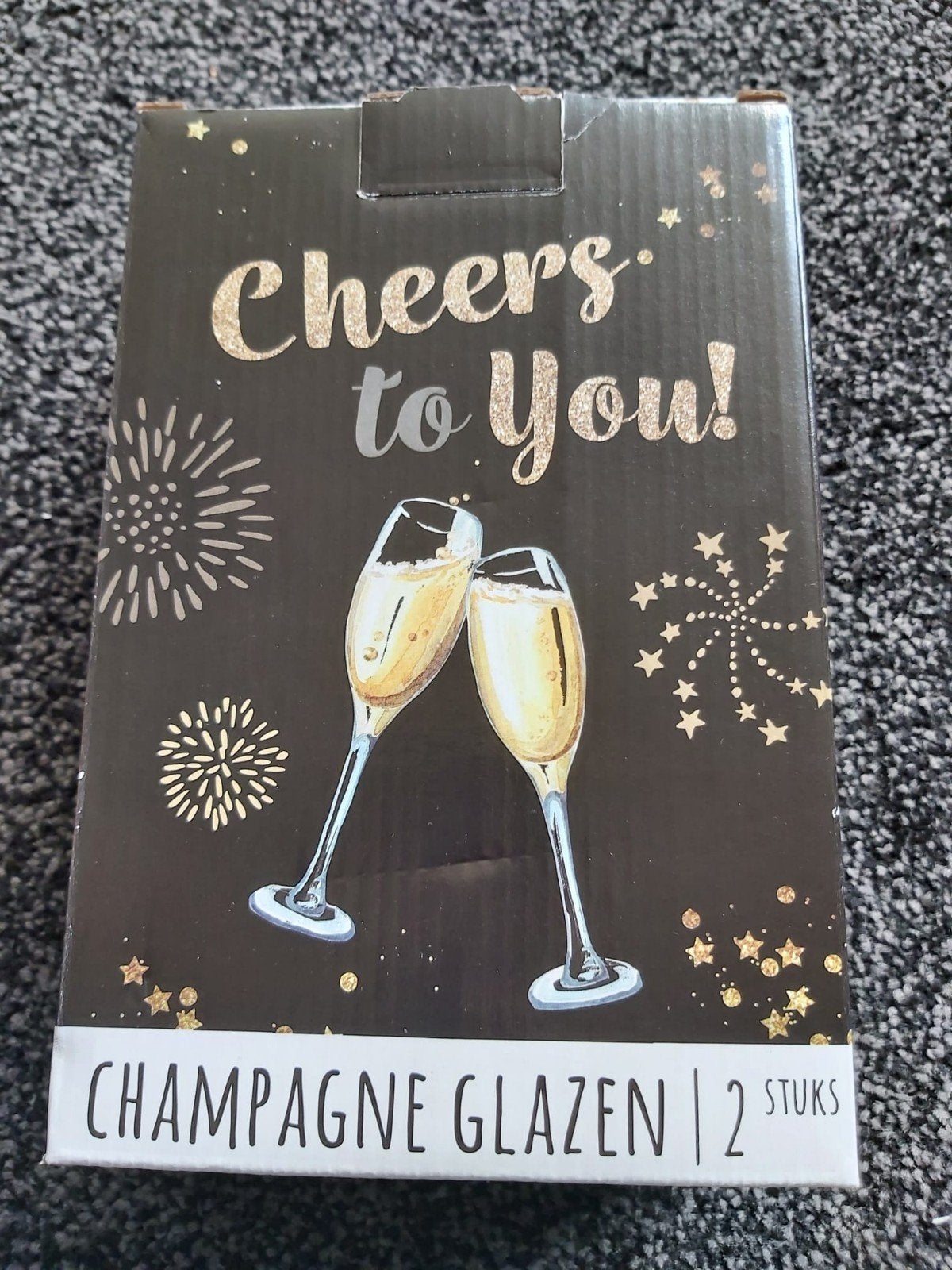 Nieuwe champagneglazen - Cheers to You! (2 stuks), Overige typen, Ophalen, Nieuw, Glas
