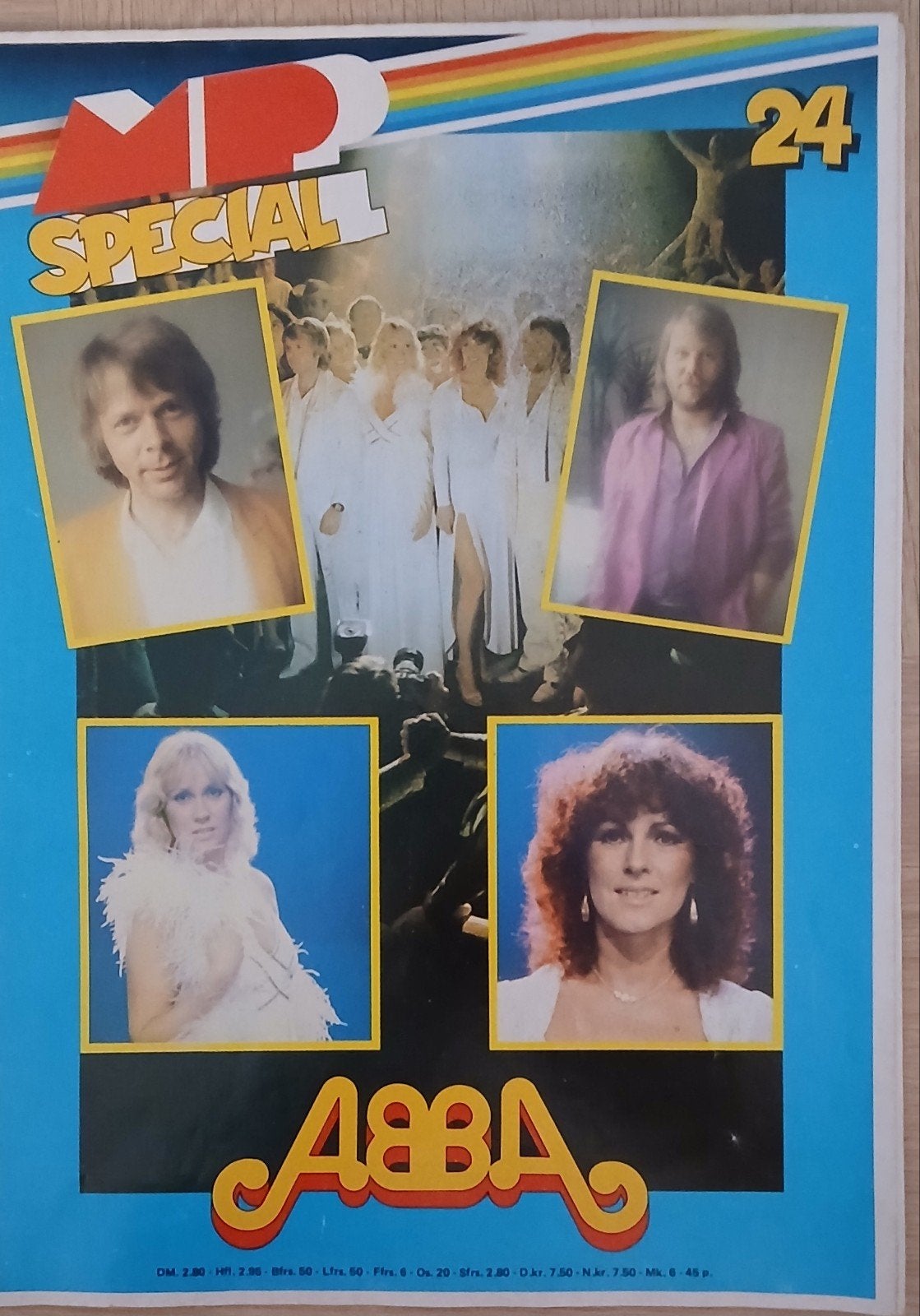 ABBA Music Parade Special Poster - Vintage, Ophalen of Verzenden, Gebruikt, Poster, Artwork of Schilderij