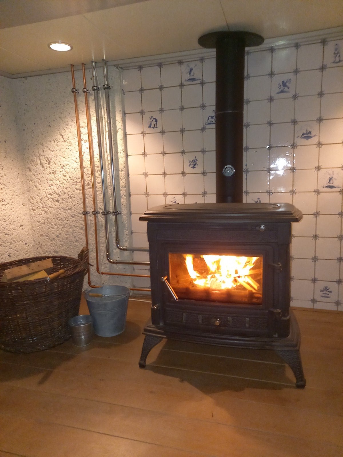 cv houtkachel, Ophalen, Gebruikt, Hout, Houtkachel